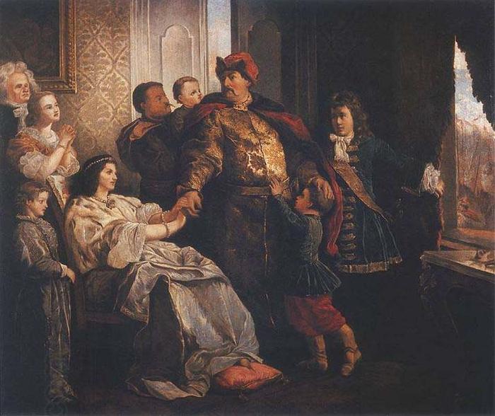 Wojciech Gerson Pozegnanie Jana III z rodzina przed wyprawa wiedenska China oil painting art